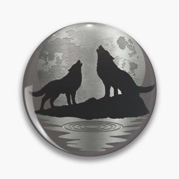 Item preview, Twin Wolves Howling at Full Moon designed and sold by Articulated Vibes.