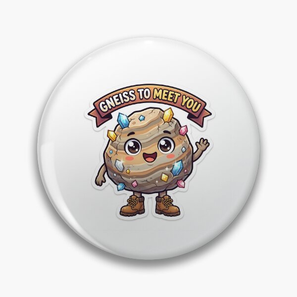 Item preview, Cute Geology Major Rock Crystal Gneiss Pun Sticker designed and sold by yanejoy.