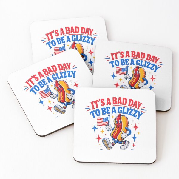 Item preview, It's A Bad Day To Be A Glizzy Fourth Of July Hot Dog American Patriot BBQ designed and sold by HumansStuck12.
