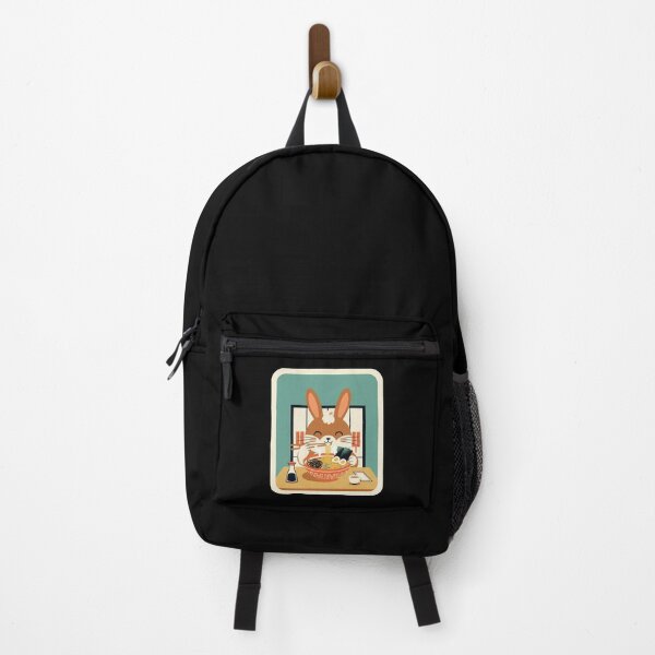 Item preview, Happy Bunny Enjoying Ramen in Cozy Japanese Dinner designed and sold by JordynLadukeg65.