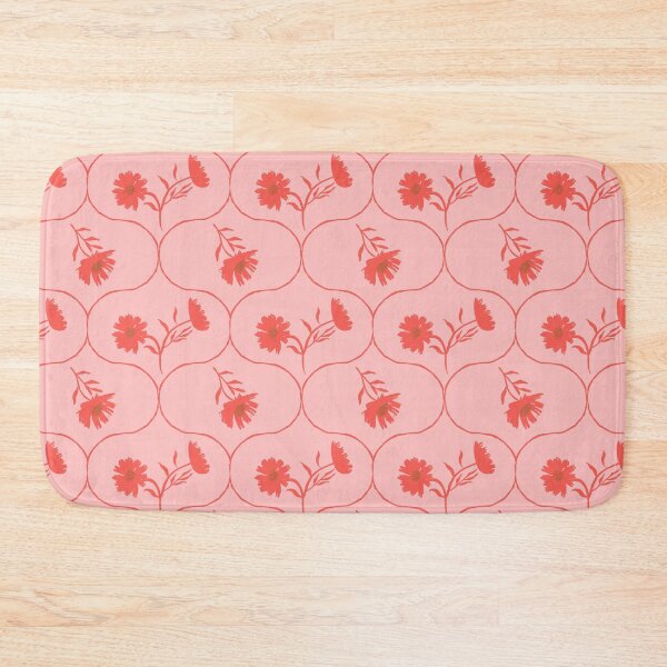 Item preview, Dahlia Daisy Ogee Blush Pink and Red designed and sold by Dally-Dabble.