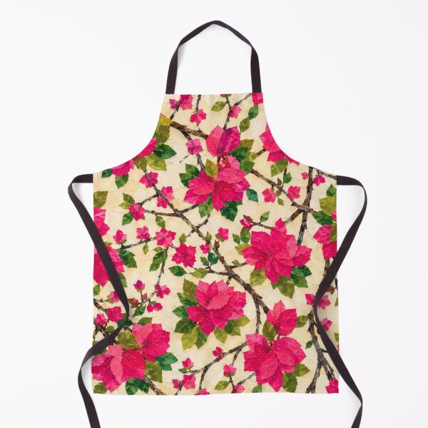 Item preview, Romantic Pink Bougainvillea Floral Pattern, Seamless Tropical Flower Collage, Botanical Garden Print, Bright Pink Floral Design designed and sold by SWSandraWechner.
