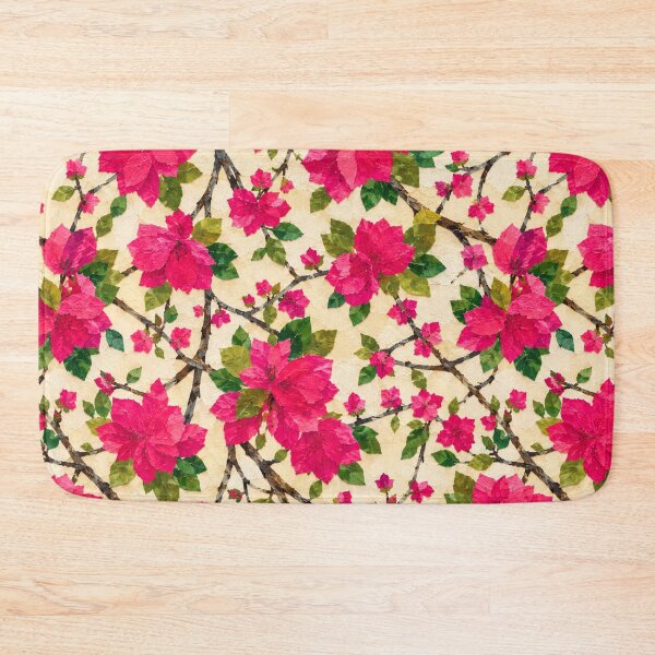 Item preview, Romantic Pink Bougainvillea Floral Pattern, Seamless Tropical Flower Collage, Botanical Garden Print, Bright Pink Floral Design designed and sold by SWSandraWechner.