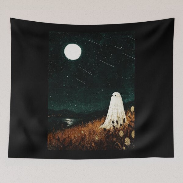 Item preview, Little Ghost Beneath the Moon in a Quiet Autumn Field designed and sold by ferminhays.