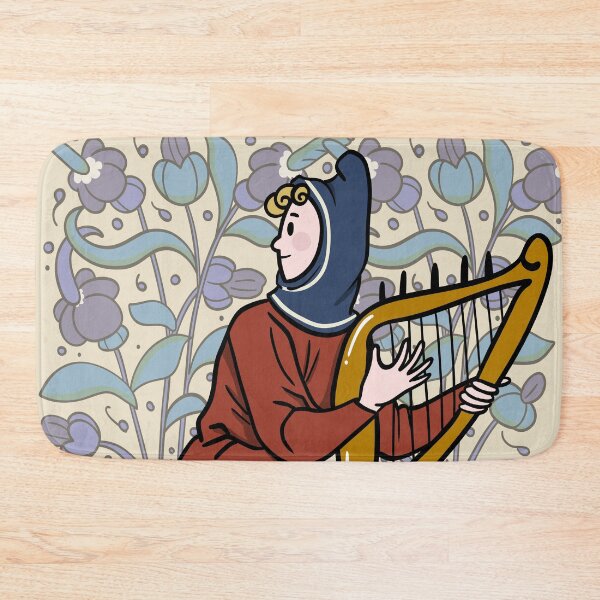 Item preview, Cute Medieval Bard illustration Design designed and sold by MariOyama.