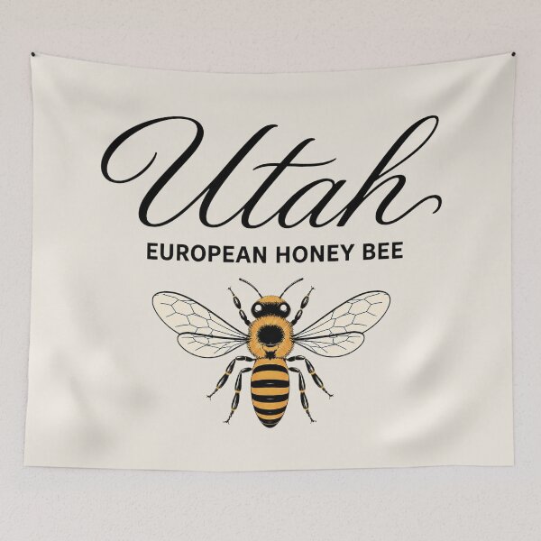 Item preview, Copy of Utah European Honey Bee – State Insect Art Print designed and sold by The-Drip-Studio.