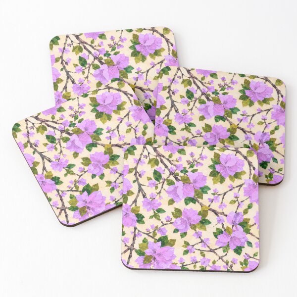 Item preview, Romantic Purple Bougainvillea Floral Pattern, Seamless Tropical Flower Collage, Botanical Garden Print, Bright Pink Floral Design designed and sold by SWSandraWechner.