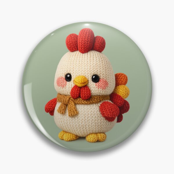 Item preview, Cute Knitted Year Of The Rooster | Kawaii 3D Chinese New Year Zodiac Art designed and sold by Moons Studio.