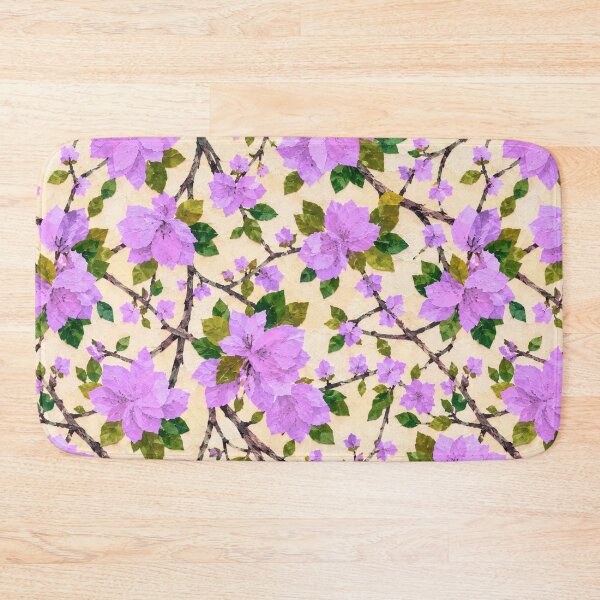 Item preview, Romantic Purple Bougainvillea Floral Pattern, Seamless Tropical Flower Collage, Botanical Garden Print, Bright Pink Floral Design designed and sold by SWSandraWechner.