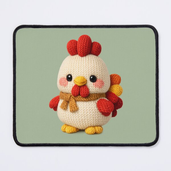Item preview, Cute Knitted Year Of The Rooster | Kawaii 3D Chinese New Year Zodiac Art designed and sold by Moons Studio.