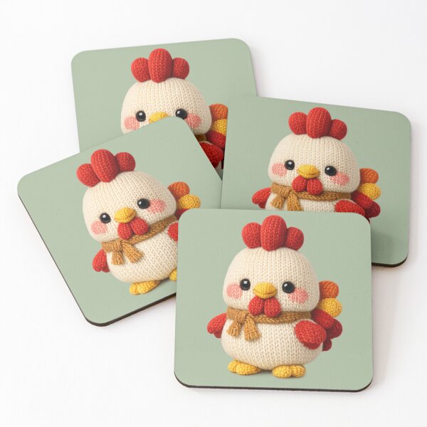 Item preview, Cute Knitted Year Of The Rooster | Kawaii 3D Chinese New Year Zodiac Art designed and sold by Moons Studio.