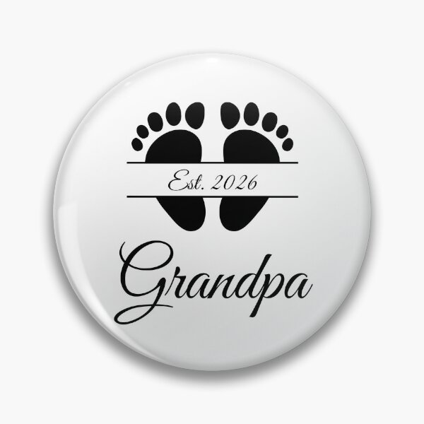 Item preview, Grandpa Est. 2026 with Footprint Design designed and sold by jeweleddesigns.