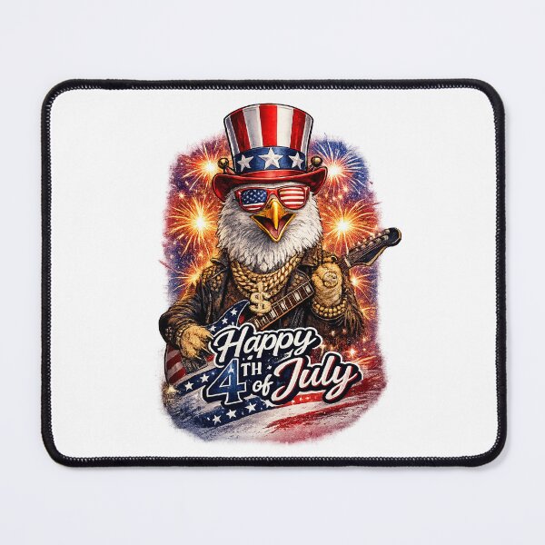 Item preview, Vintage Eagle Playing Guitar 250 Years America 4th of July designed and sold by QuiteOrbit.