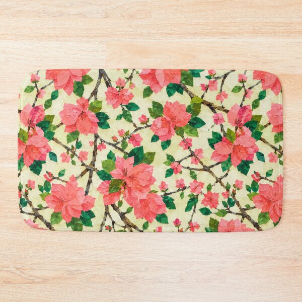 Item preview, Romantic Red Bougainvillea Floral Pattern, Seamless Tropical Flower Collage, Botanical Garden Print, Bright Pink Floral Design designed and sold by SWSandraWechner.