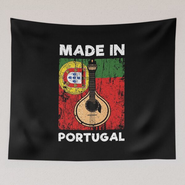 Item preview, Made In Portugal Vintage Guitarra Portuguesa Distressed Flag Fado designed and sold by Dmetalx Art Apparel.