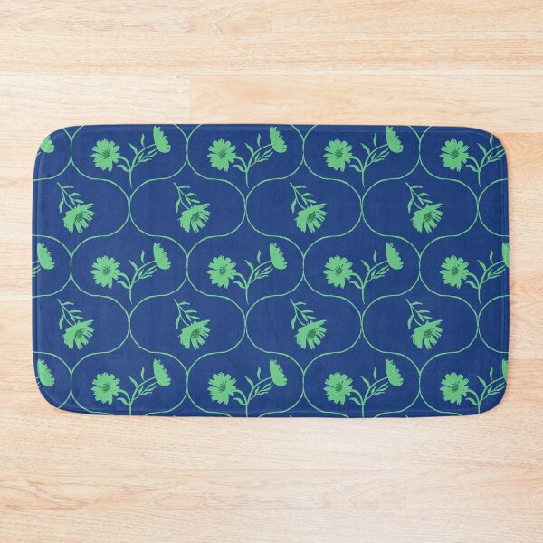 Item preview, Dahlia Daisy Ogee Blue and green designed and sold by Dally-Dabble.