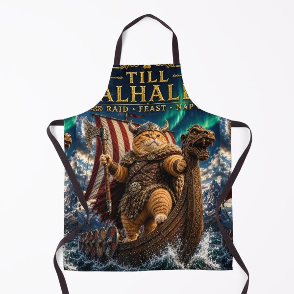 Item preview, Till Valhalla Viking Cat Gingerboi Daydreamscapes designed and sold by Mindworx21.