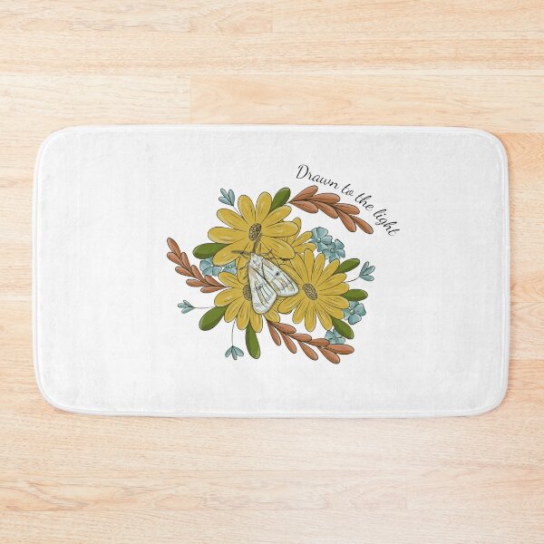 Item preview, Drawn to the Light – Moth and Wildflowers Illustration  designed and sold by Zymetryart.