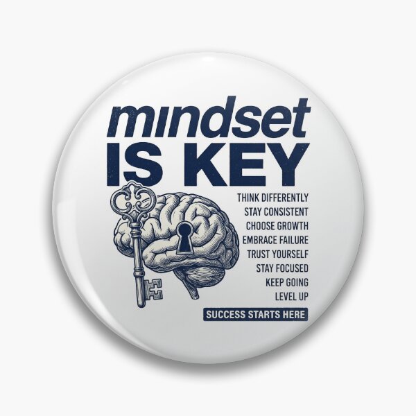Item preview, Mindset Is Key — Positive Thinking Growth designed and sold by PlushFutura.
