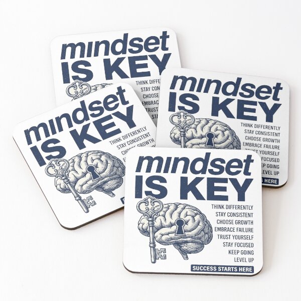 Item preview, Mindset Is Key — Positive Thinking Growth designed and sold by PlushFutura.