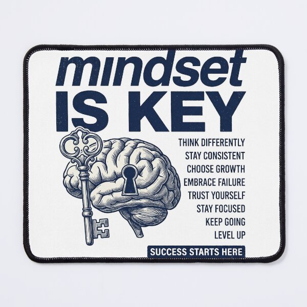 Item preview, Mindset Is Key — Positive Thinking Growth designed and sold by PlushFutura.
