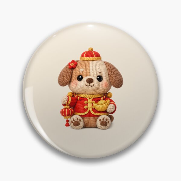 Item preview, Cute Knitted Year Of The Dog | Kawaii 3D Chinese New Year Zodiac Art designed and sold by Moons Studio.