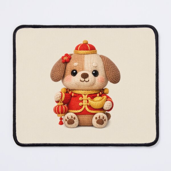 Item preview, Cute Knitted Year Of The Dog | Kawaii 3D Chinese New Year Zodiac Art designed and sold by Moons Studio.