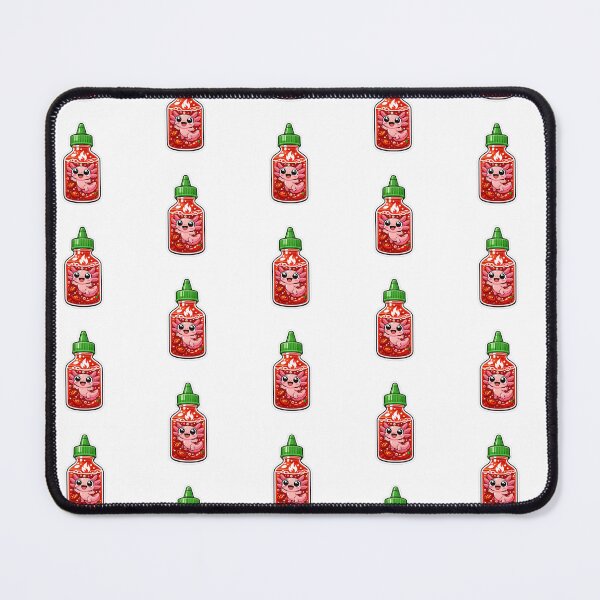 Item preview, Cute Spicy Sriracha Chili Sauce Bottle Axolotl Sticker designed and sold by yanejoy.