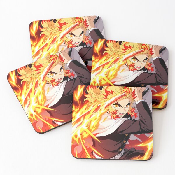 Item preview, Kyojuro Rengoku Demon Slayer Classic Flame Hero Moment designed and sold by justnickthings.