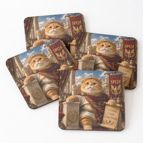 Item preview, Veni Vidi Mewci Julius Caesar Cat Funny Roman Gingerboi Daydreamscapes Art designed and sold by Mindworx21.