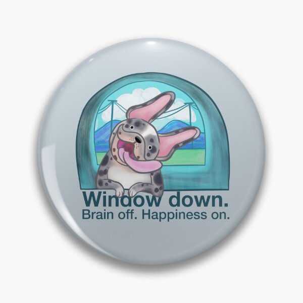 Item preview, French bulldog window down designed and sold by Konopikyu.