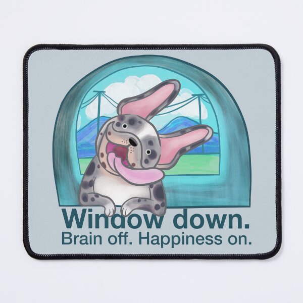 Item preview, French bulldog window down designed and sold by Konopikyu.