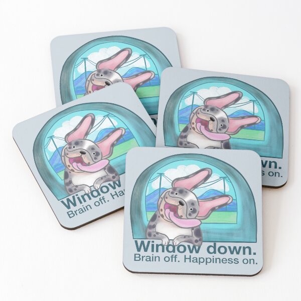 Item preview, French bulldog window down designed and sold by Konopikyu.