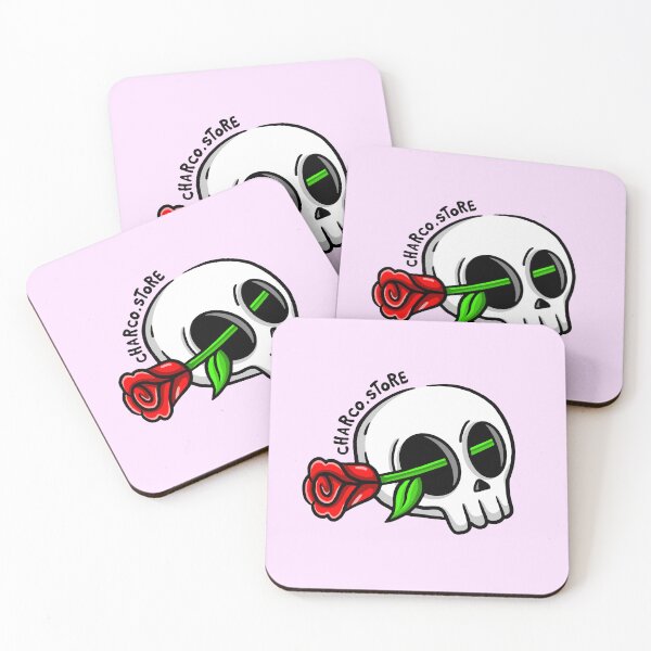 Item preview, Calavera de Halloween con rosa | Gótico romántico designed and sold by Charco.Store – Bold Expressive Graphics & Alt Streetwear Art.