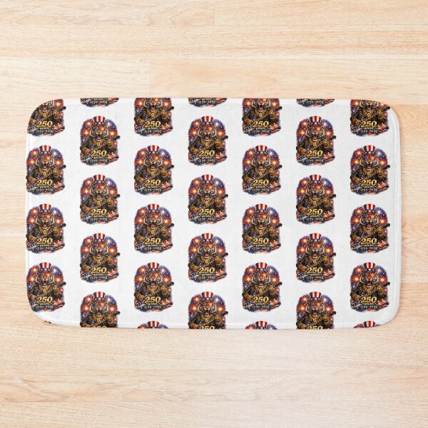 Item preview, 4th of July America Big Cat rock Playing Guitar designed and sold by QuiteOrbit.