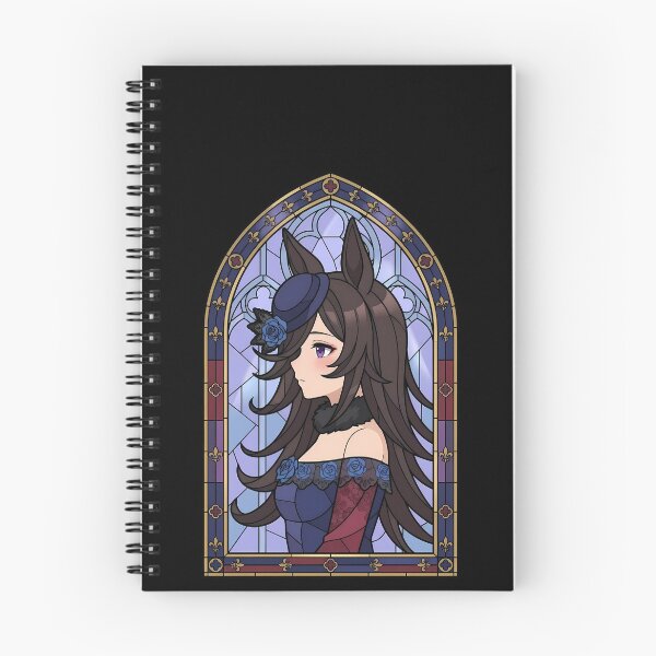 Item preview, Rice Shower Uma Musume Gothic Blue Rose Stained Glass Portrait designed and sold by mildaclairmo.