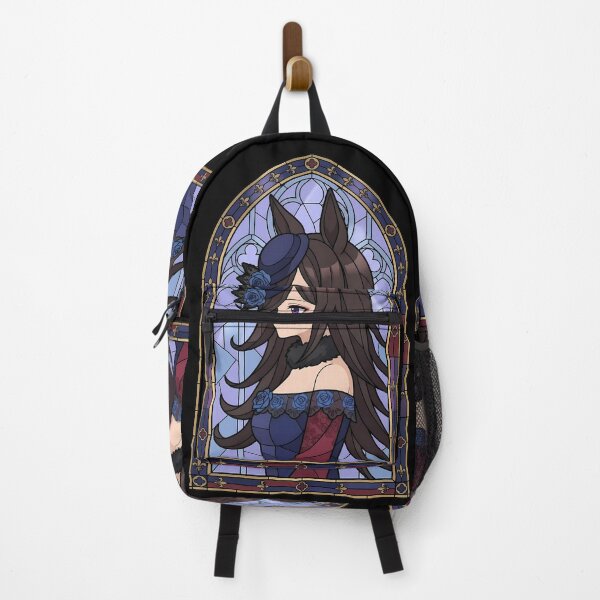 Item preview, Rice Shower Uma Musume Gothic Blue Rose Stained Glass Portrait designed and sold by mildaclairmo.