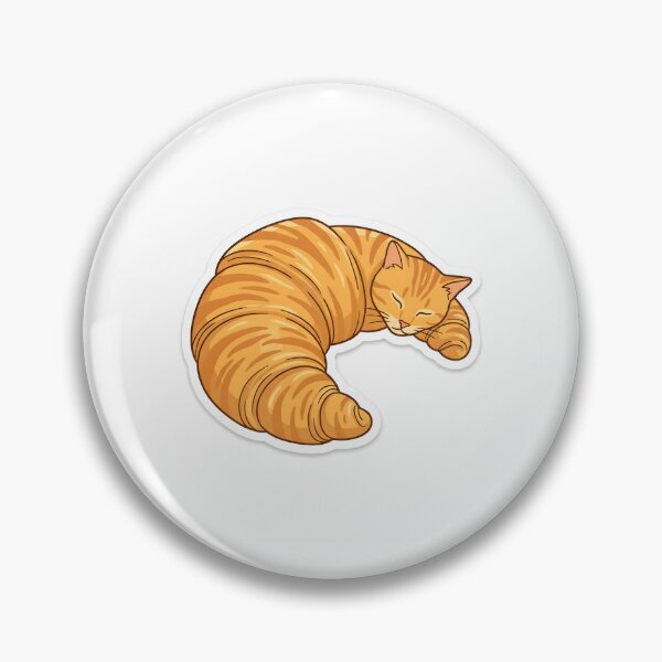 Item preview, Cute Pastry Orange Tabby Cat Croissant Sleeping Sticker designed and sold by yanejoy.