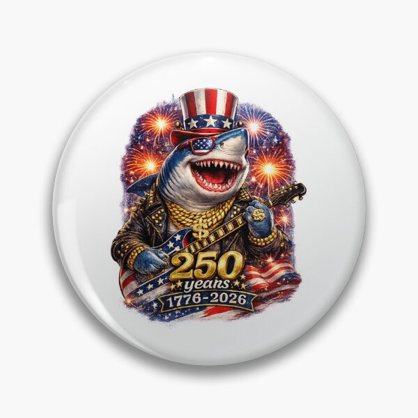 Item preview, 4th of July America Shark rock Playing Guitar designed and sold by QuiteOrbit.