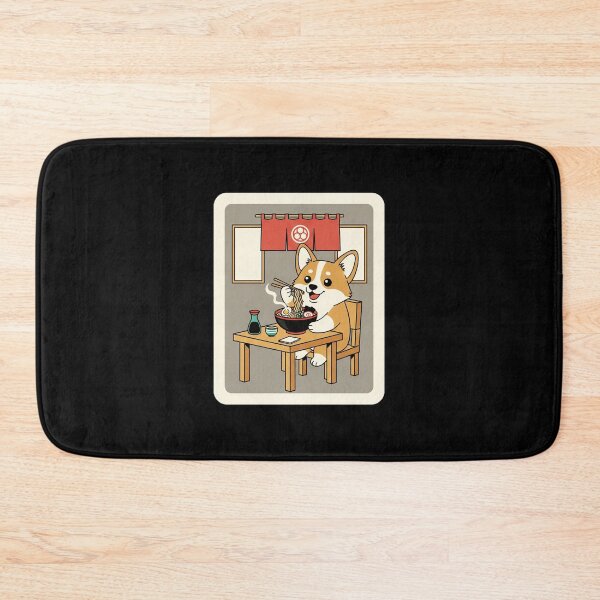 Item preview, Cute Shiba Inu Enjoying Ramen in Cozy Japanese Noodle Shop designed and sold by JordynLadukeg65.