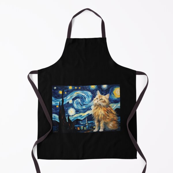 Item preview, Cute red cat Painting Art Starry Night Kitty Kitten Van Gogh designed and sold by Littermin.