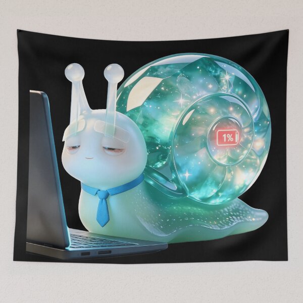 Item preview, Emerald Snail - Corporate Zombie: My Soul Has Clocked Out designed and sold by ABYSSLAB.