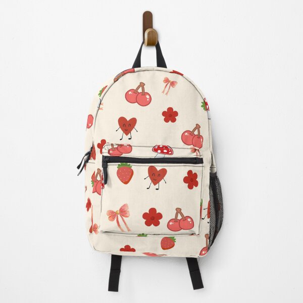 Item preview, Cute Coquette Cherry Strawberry Mushroom Pattern designed and sold by Dreamy fantasy design.