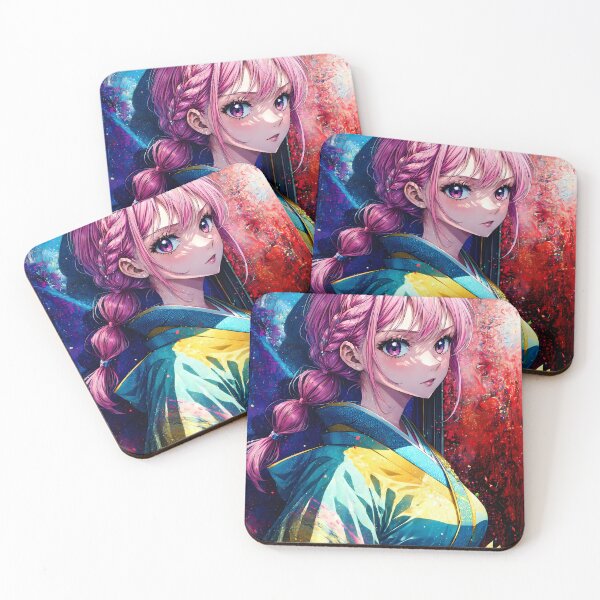 Item preview, Rebecca One Piece Elegant Kimono Pink Hair Portrait designed and sold by MicaheHaffner.