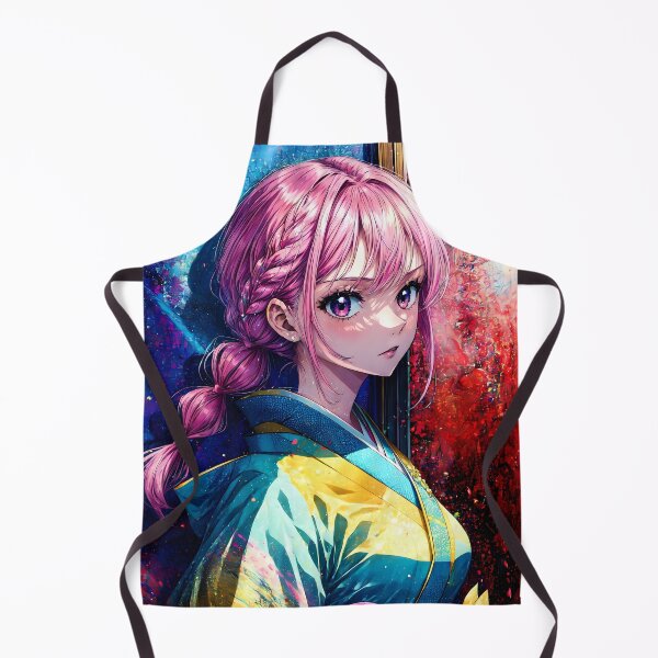 Item preview, Rebecca One Piece Elegant Kimono Pink Hair Portrait designed and sold by MicaheHaffner.