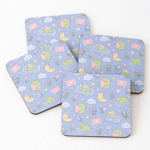 Item preview, Sleepy Frog Moon Garden Kawaii Pattern designed and sold by Soft Berry Studio.