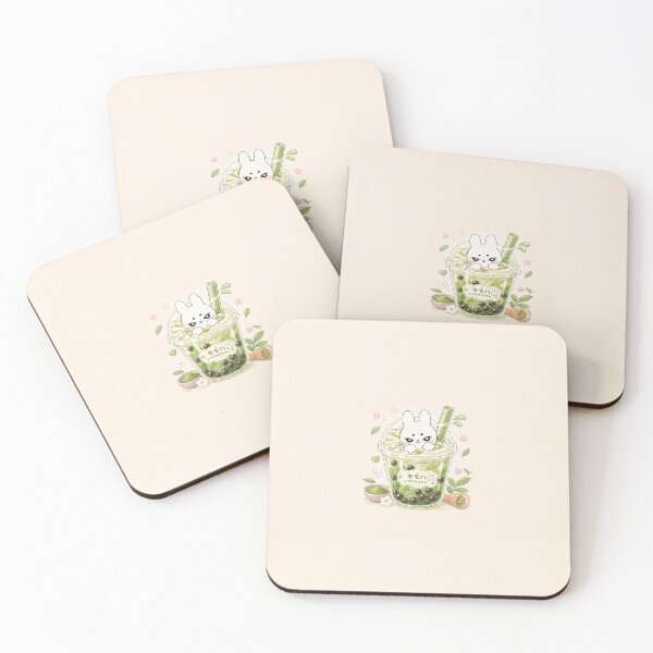 Item preview, Kawaii Matcha Bubble Tea Bunny designed and sold by kokoriiland.