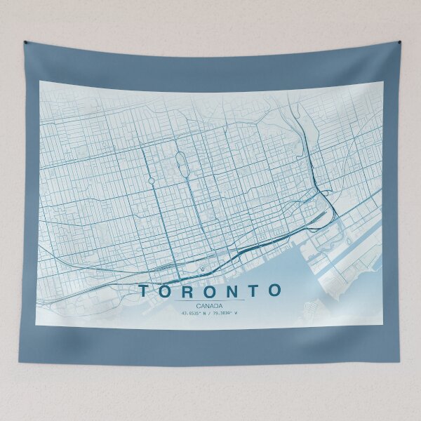 Item preview, Toronto, Ontario Canada Map designed and sold by Roxane Bay.