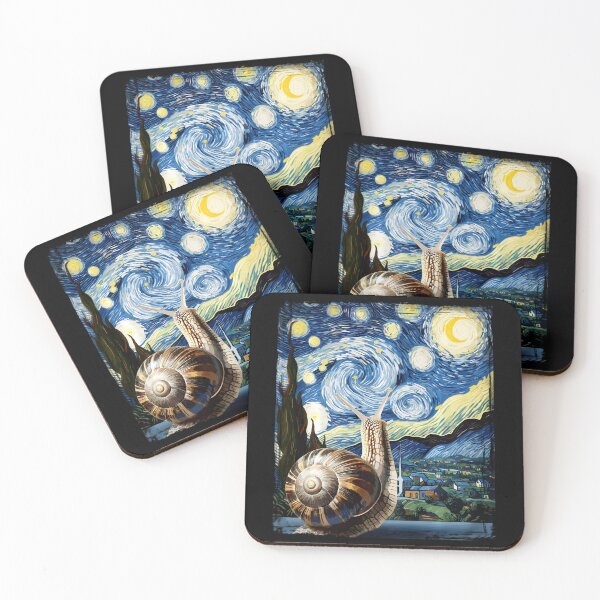 Item preview, Van Gogh Style Starry Night Snail  designed and sold by Littermin.