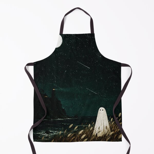 Item preview, Moonlit Coastal Ghost Beneath Falling Stars and Lighthouse Glow designed and sold by ferminhays.